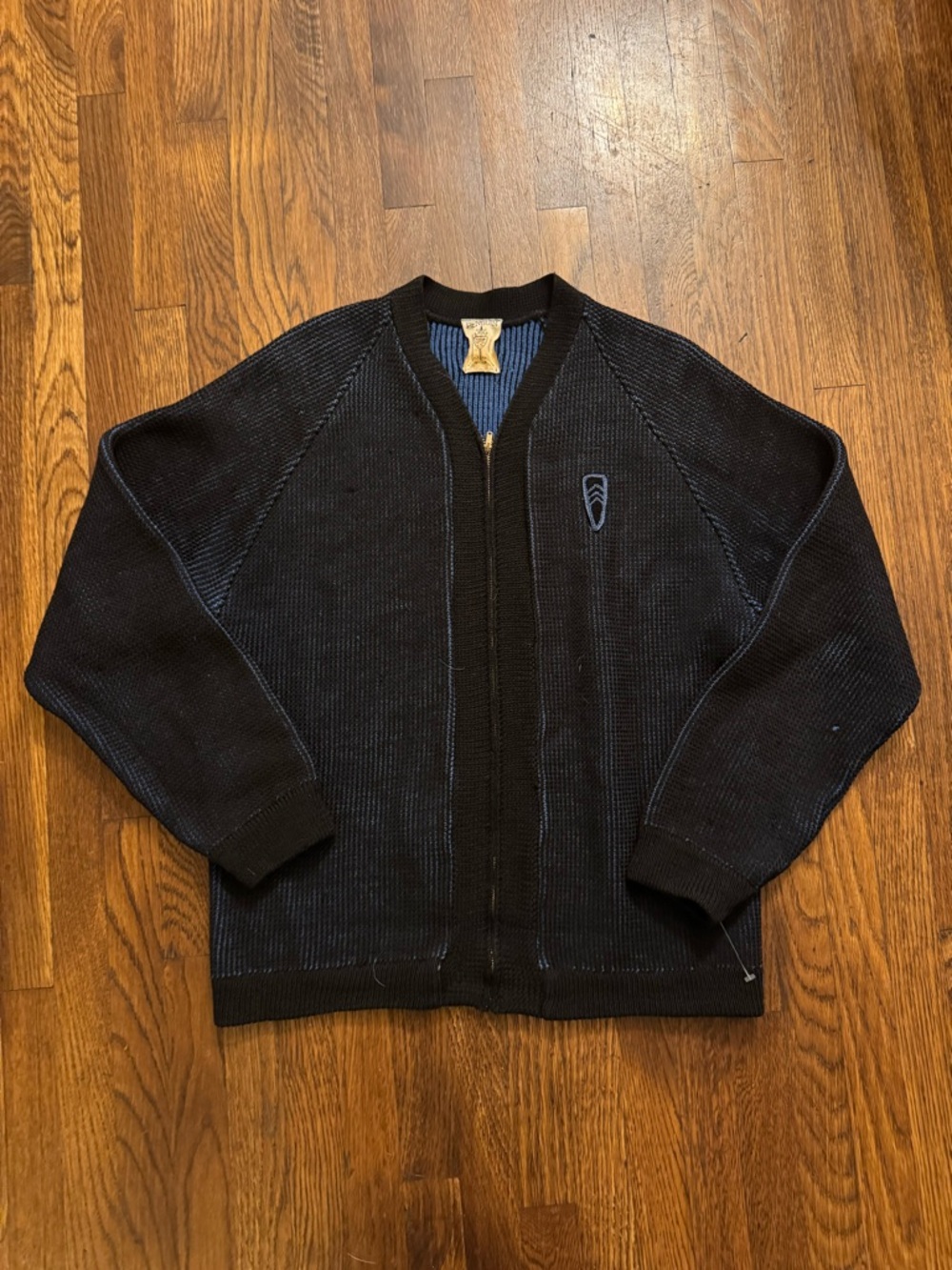 Vintage penguin zip cardigan sweater size large